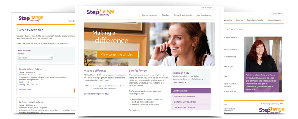 StepChange Debt Charity careers site